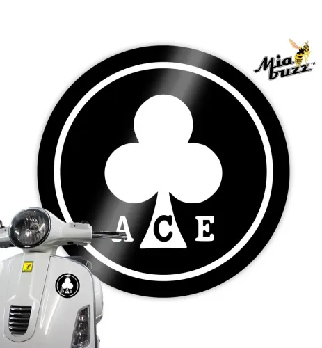 Ace of Clubs 100 mm Roundel Target Style Decal Badge