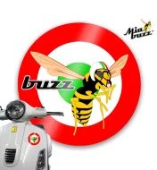 Buzz Wasp 100 mm Red Italian Target and Wasp Decal Badge