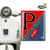 P for Performance Front Badge Red Racing Love Denim Edition Mia Buzz 3D Resin Dome Emblem for Vespa Models